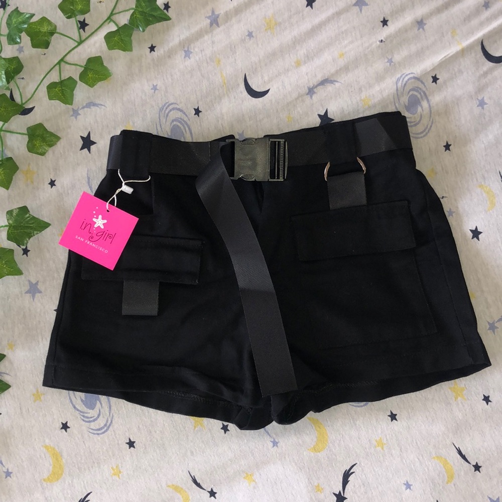 Black Cargo Shorts